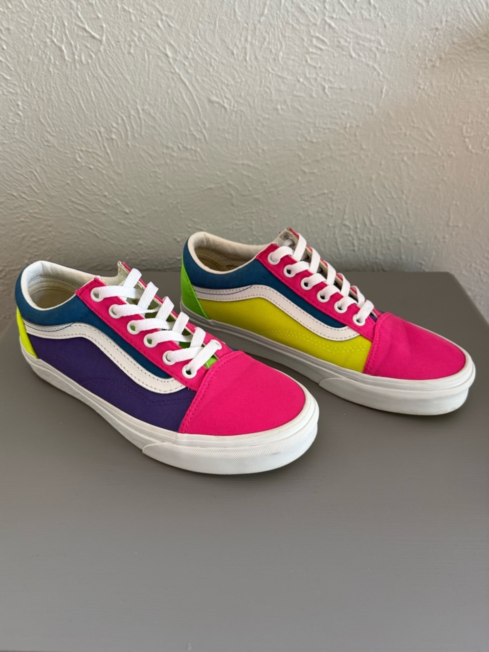 Vans Old Skool Neon Color Block Shoes